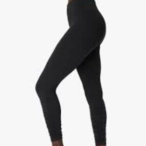 Sweaty Betty Black All Day Ruched Hem 7/8 Gym Leggings M